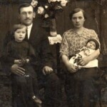 Ehepaar Eduard Bleich - Emilie Neumann mit Tochter Elfriede und Sohn Gustav